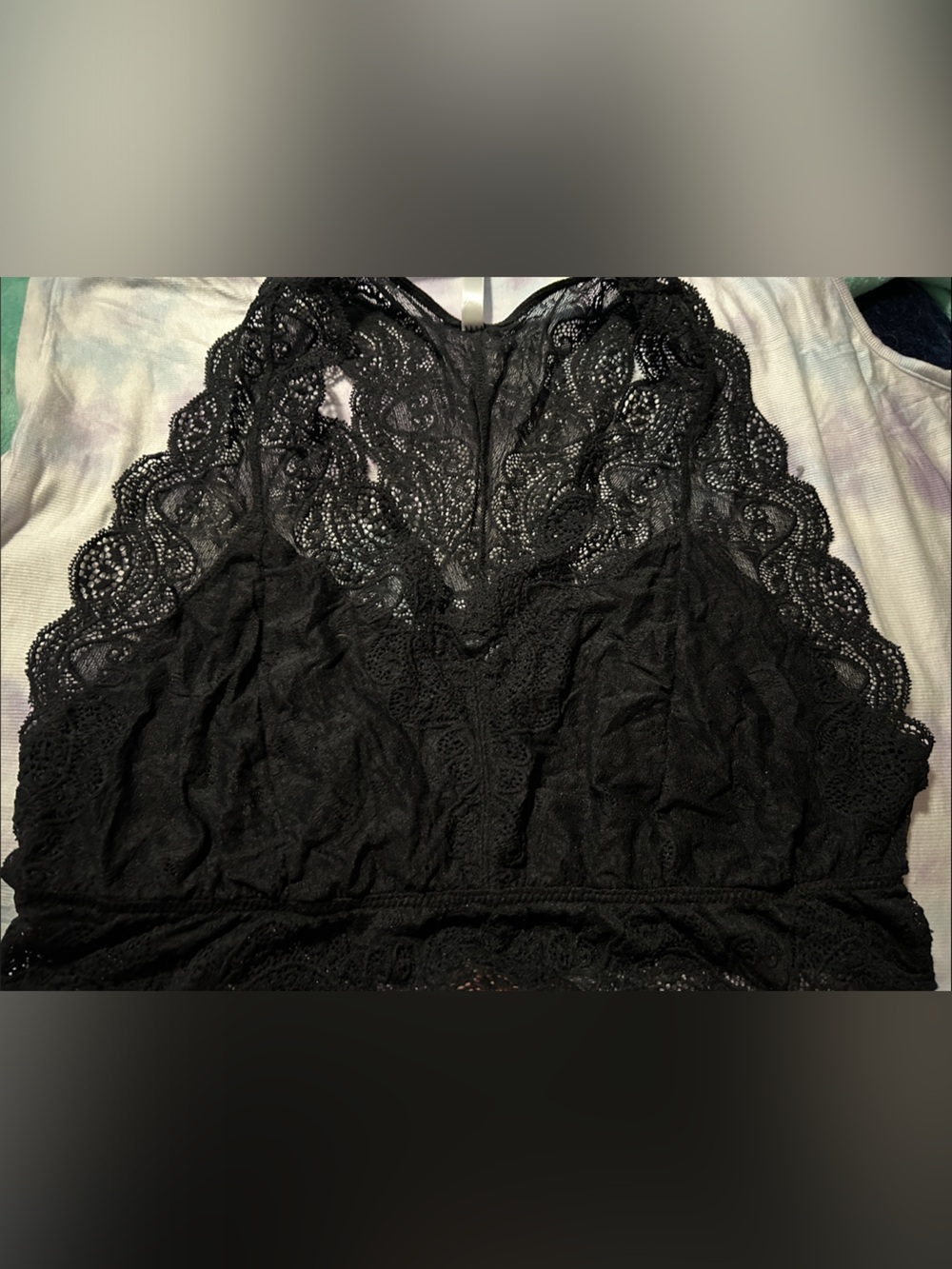Zenana Outfitters Black Lace Halter Bralette